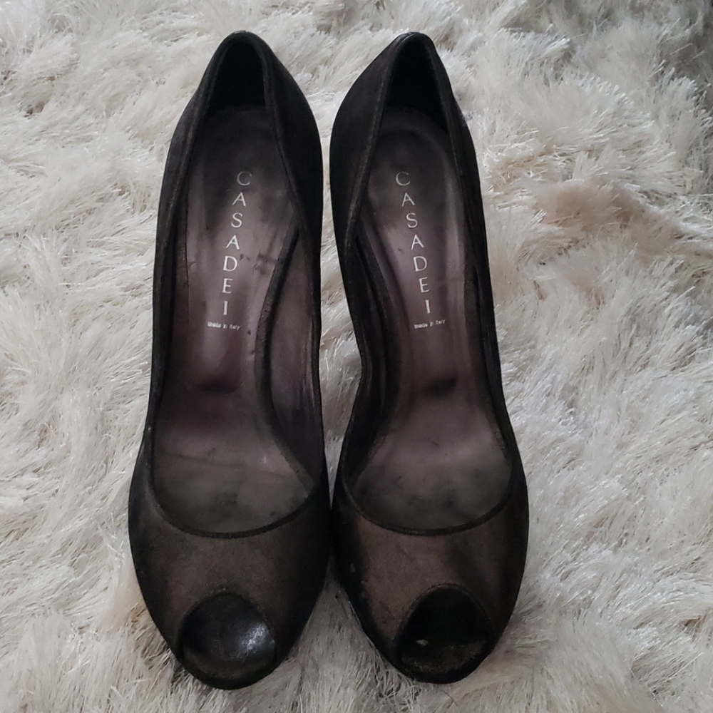 Casadei peep-toe pumps